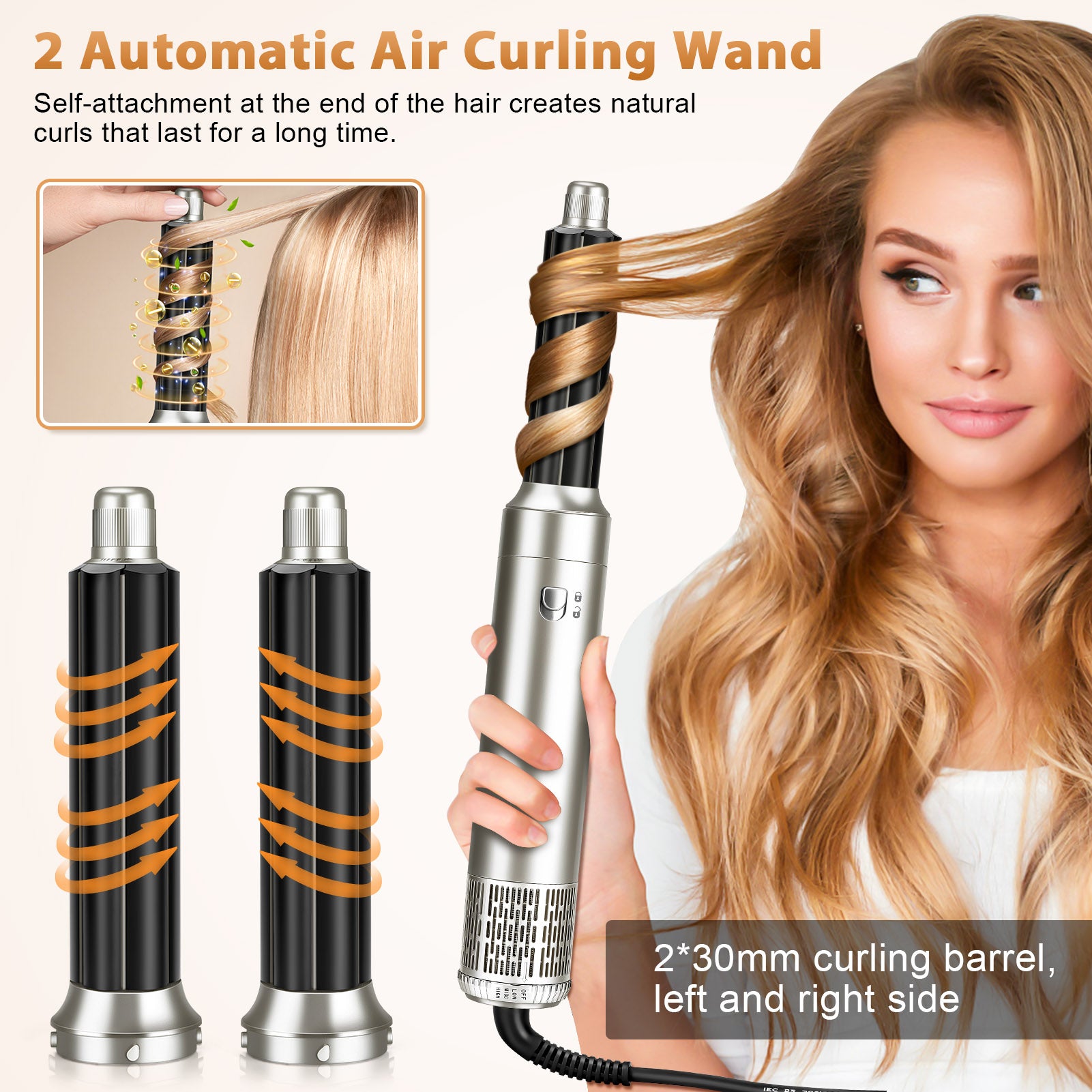 Hair Styler Airbrush Pro 6 In 1, 1 0 0 0W Air Styler Hair Dryer, 6 In 1 Multi Style