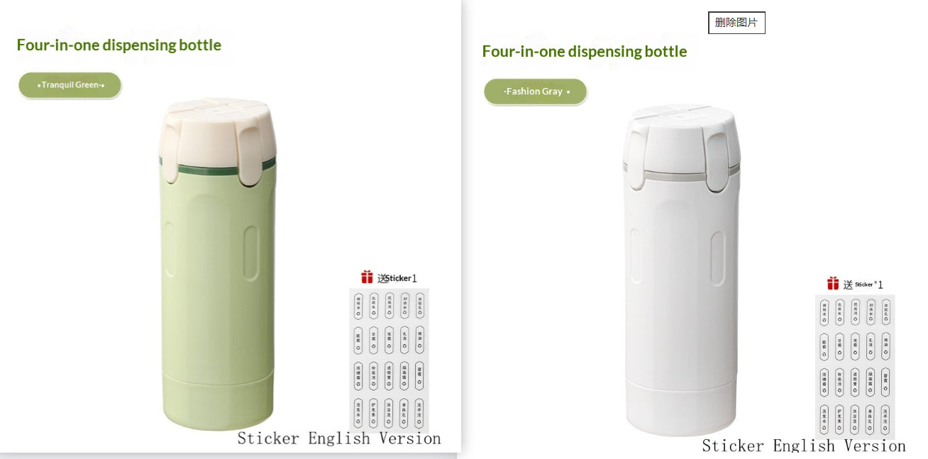 4-in-1 Leak-Proof Travel Dispenser Set