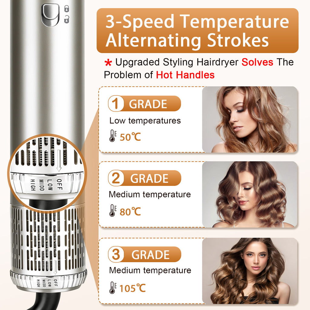 Hair Styler Airbrush Pro 6 In 1, 1 0 0 0W Air Styler Hair Dryer, 6 In 1 Multi Style