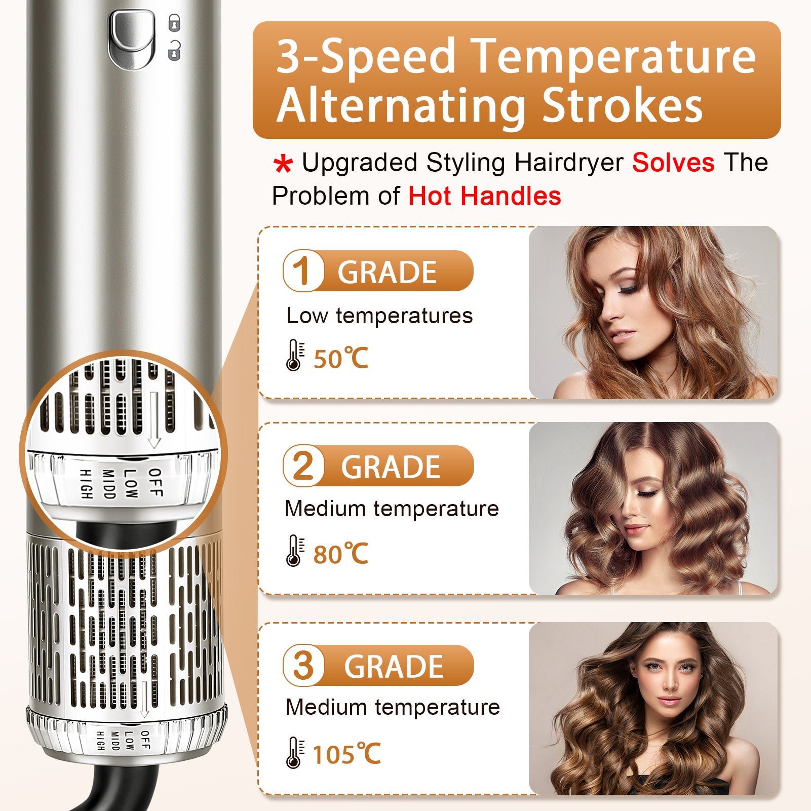Hair Styler Airbrush Pro 6 In 1, 1 0 0 0W Air Styler Hair Dryer, 6 In 1 Multi Style